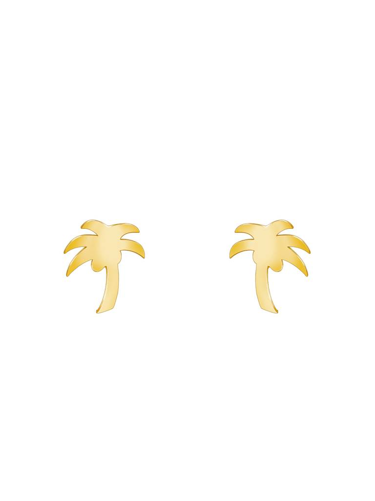 Giva 925 Sterling Silver Golden Palm Tree Earrings