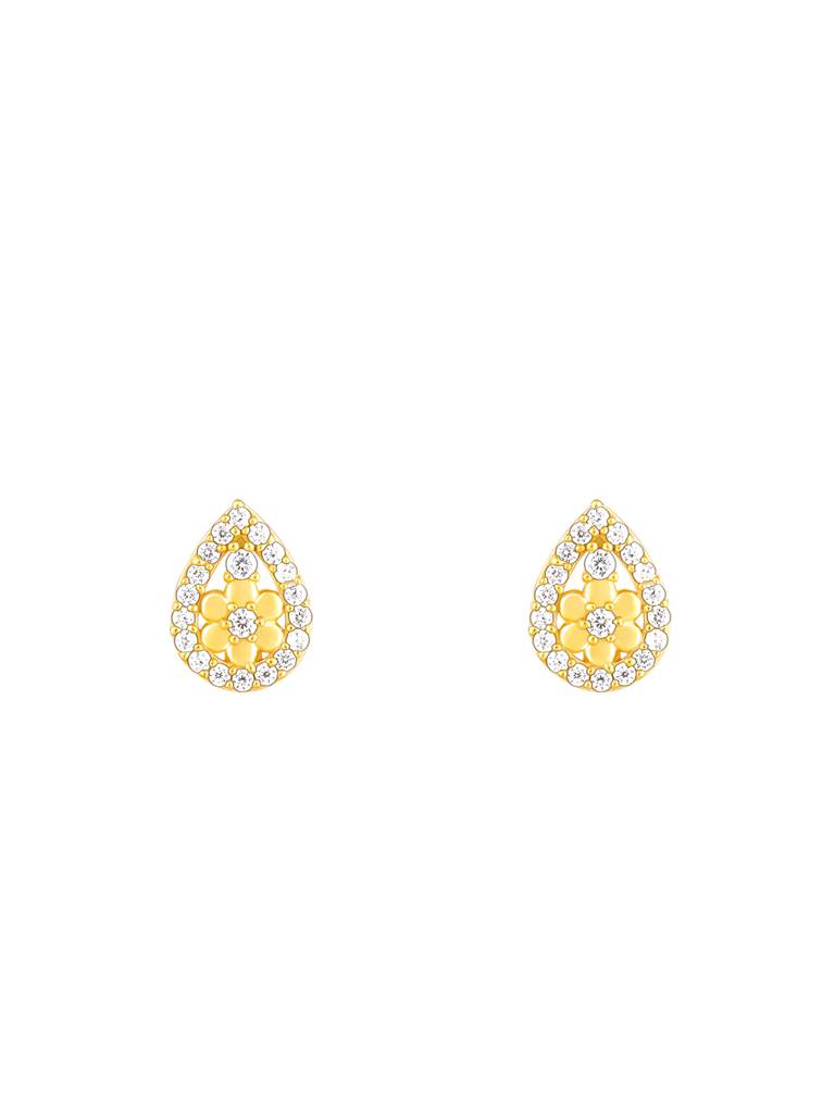 Giva 925 Sterling Silver Golden Floral Legacy Earrings