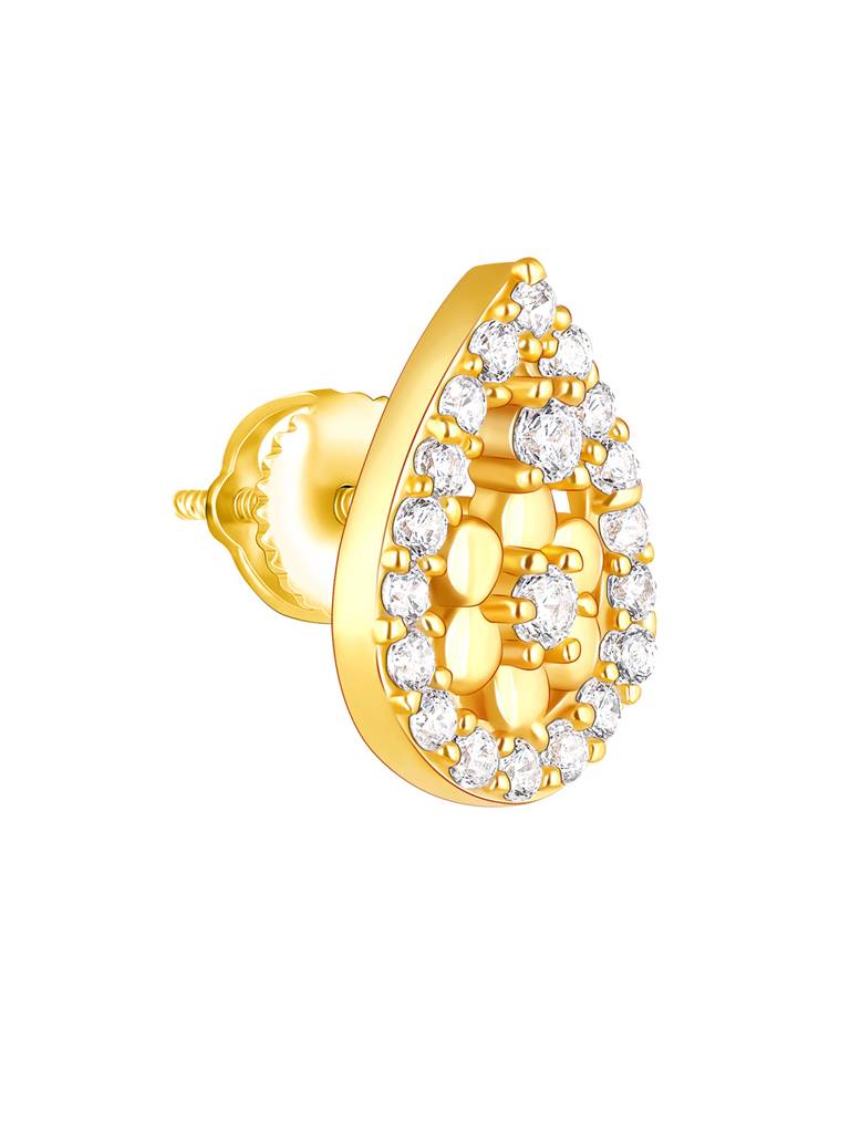 Giva 925 Sterling Silver Golden Floral Legacy Earrings