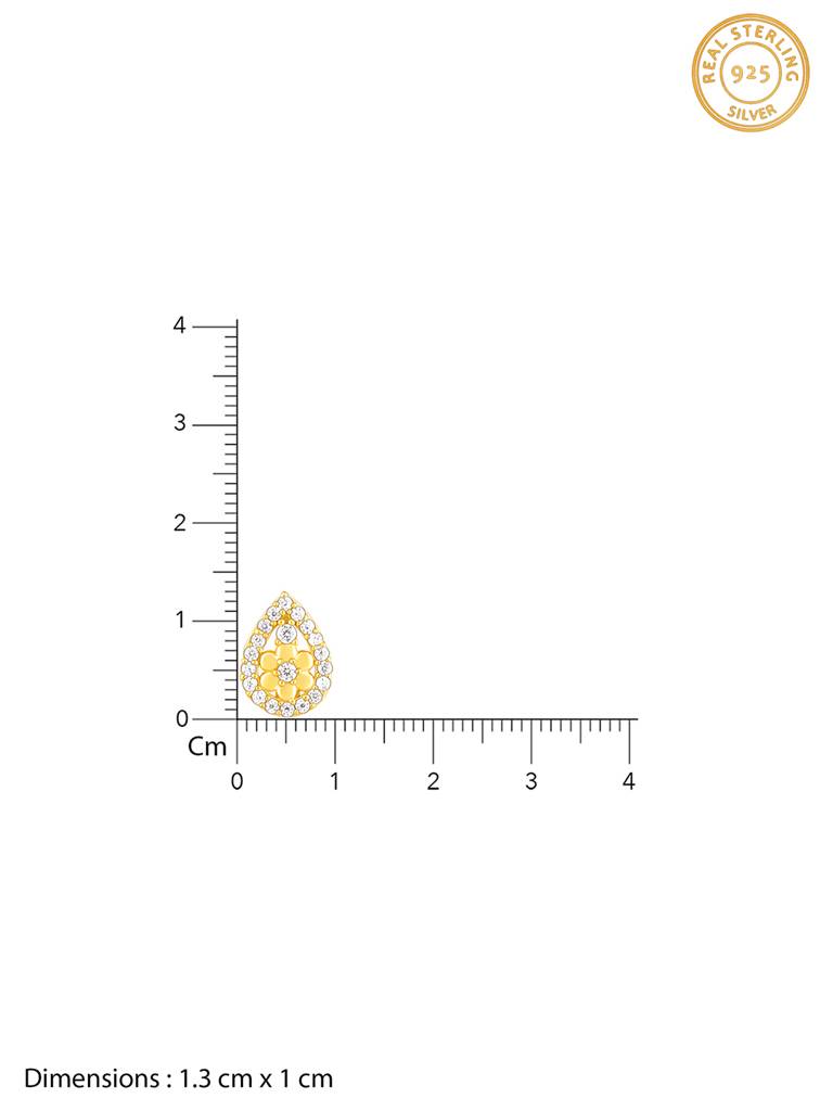 Giva 925 Sterling Silver Golden Floral Legacy Earrings