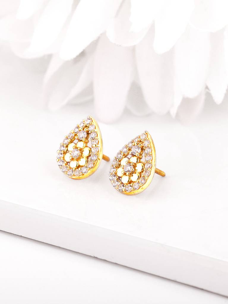 Giva 925 Sterling Silver Golden Floral Legacy Earrings
