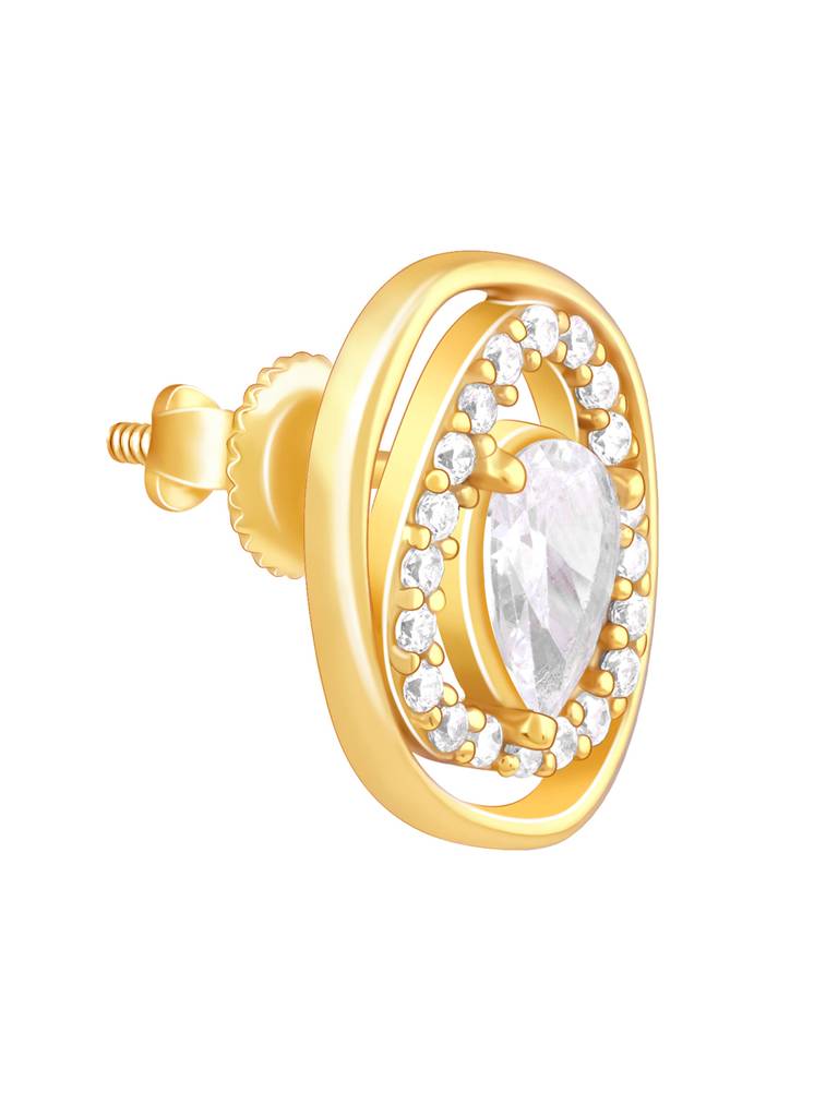Giva 925 Sterling Silver Golden Glittering Earrings