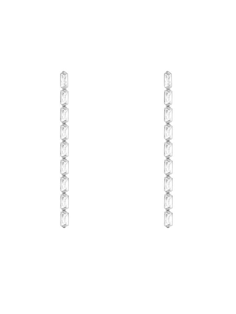 Giva 925 Sterling Silver Line Of Zircon Earrings