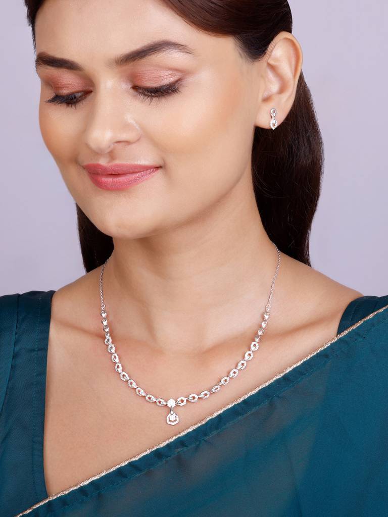 Giva 925 Sterling Silver Glittering Hexagon Set