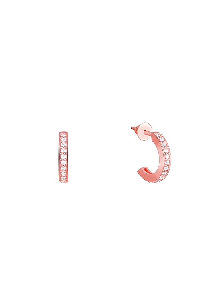 Giva 925 Sterling Silver Rose Gold Bliss Hoop Earrings