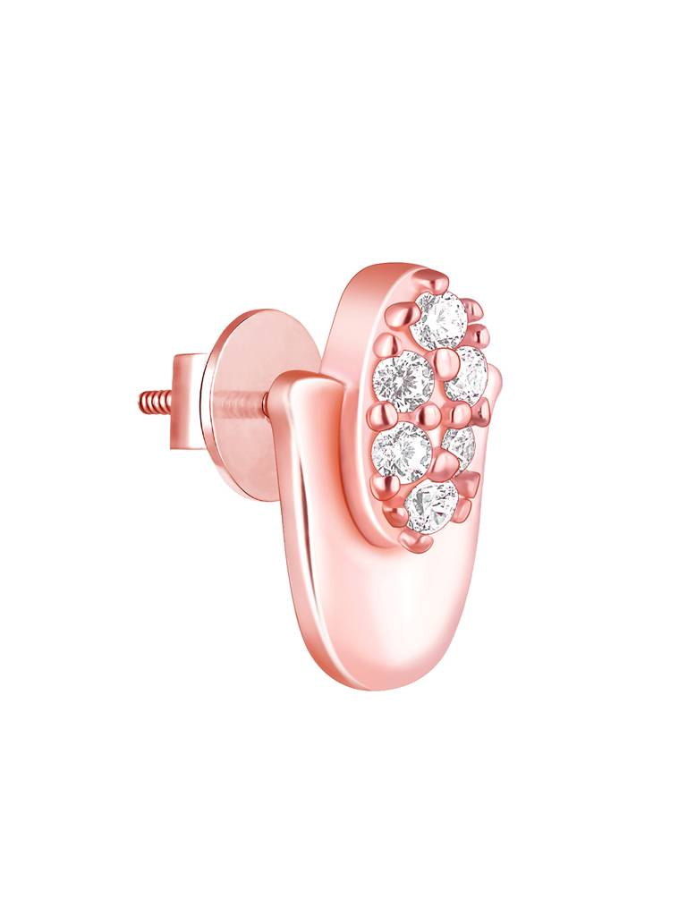 Giva 925 Sterling Silver Rose Gold Classic Hamsa Earrings