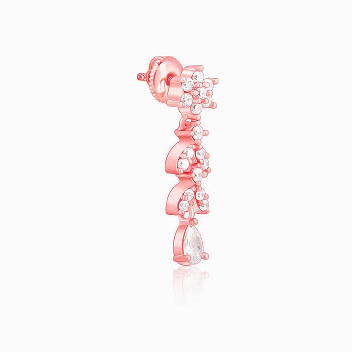 Giva 925 Silver Rose Gold Floral Splurge Earrings : ER02222