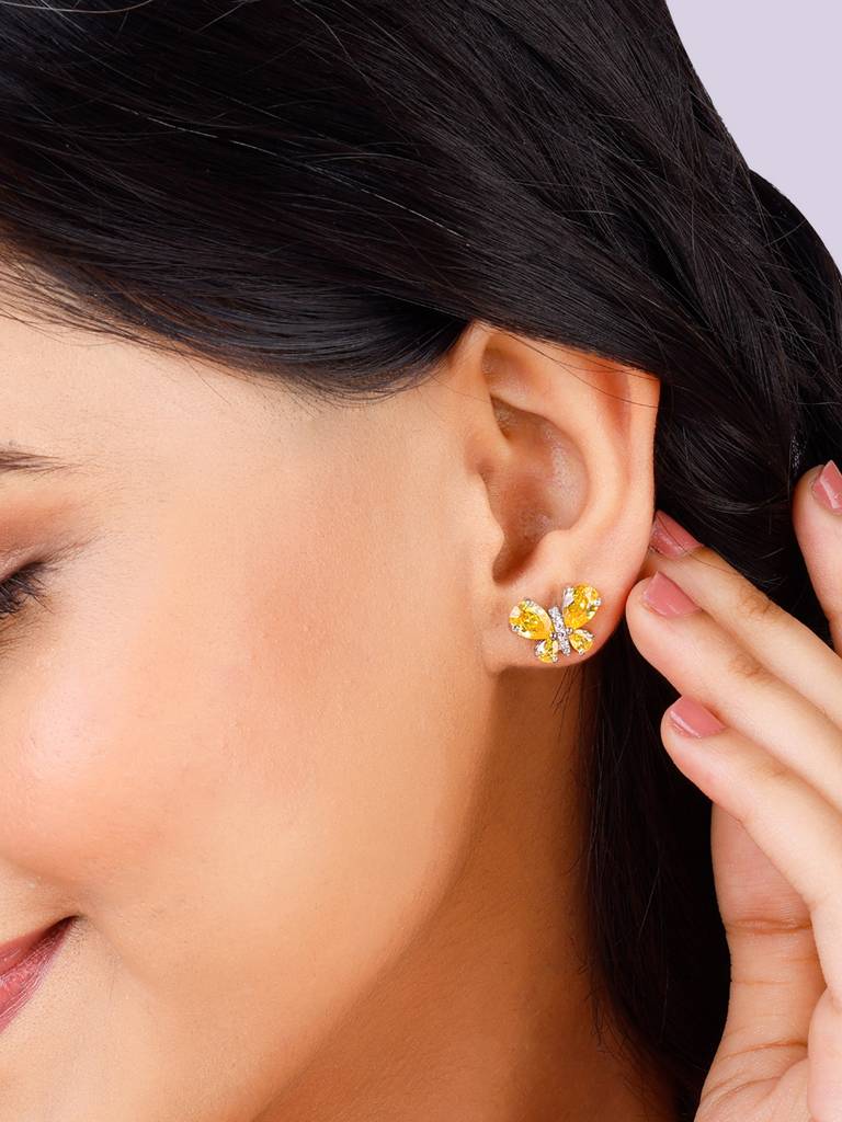 Giva 925 Sterling Silver Winged Bling Earrings