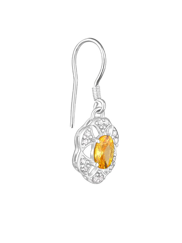 Giva 925 Sterling Silver Chromatic Citrine Earrings