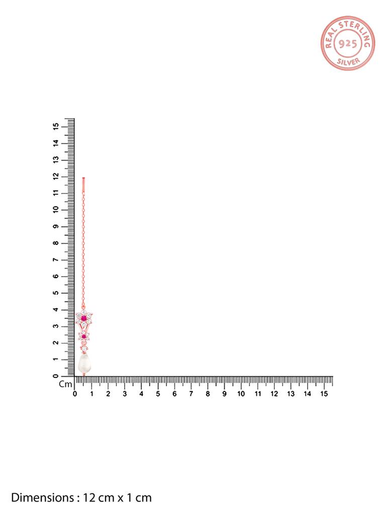 Giva 925 Sterling Silver Rose Gold Pearl Kissed Drops Set Three