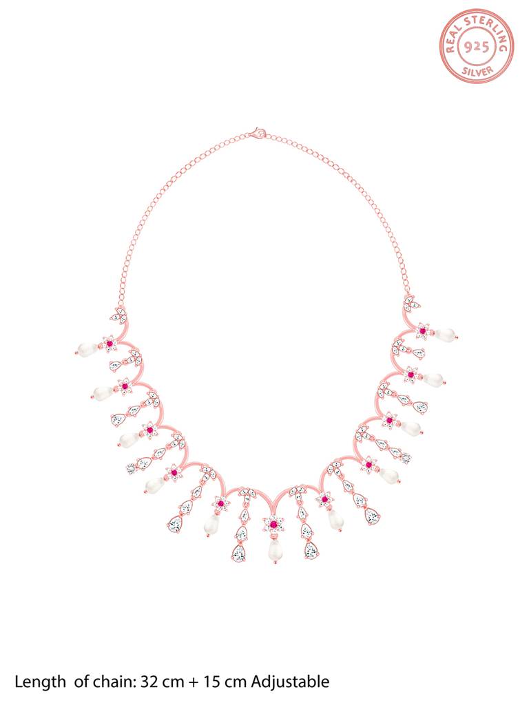 Giva 925 Sterling Silver Rose Gold Pearl Kissed Drops Set Three