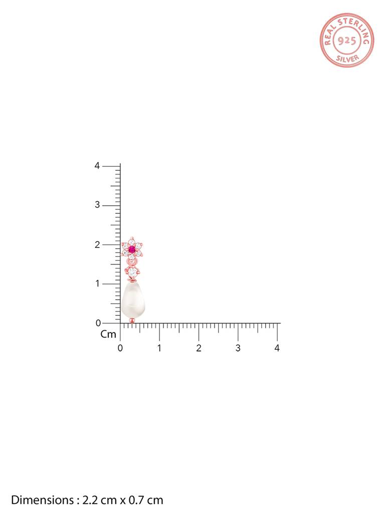 Giva 925 Sterling Silver Rose Gold Pearl Kissed Drops Set Three