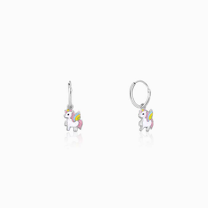 Giva 925 Silver Colourful Unicorn Kids Hoop Earrings Giva 925