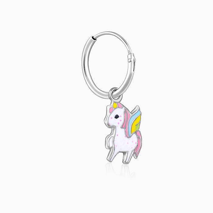 Giva 925 Silver Colourful Unicorn Kids Hoop Earrings : ER02267