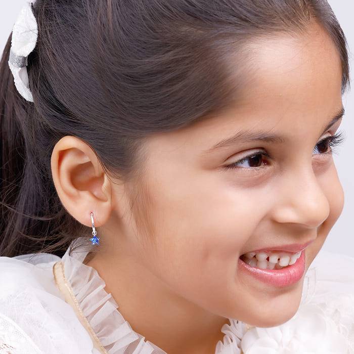 Giva 925 Sterling Silver Little Star Kids Hoop Earrings| Drops To Gift Women & Girls | Wit : ER02268