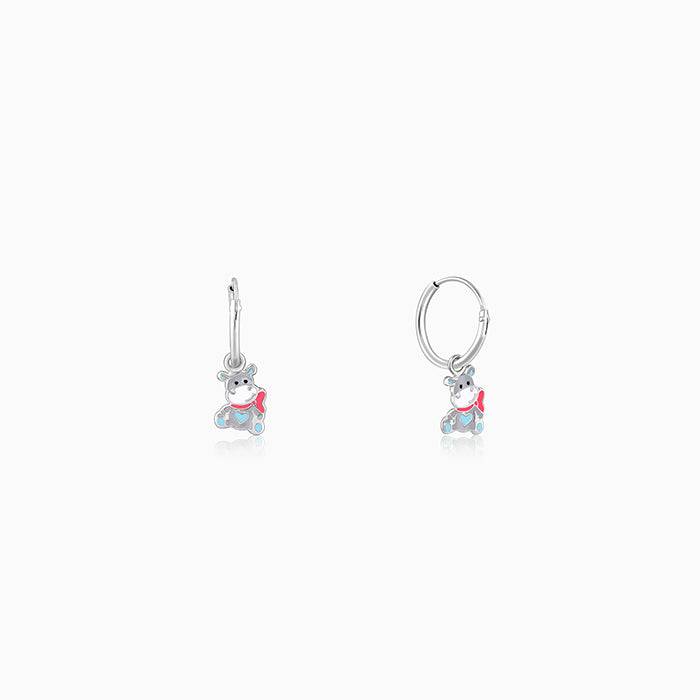 Giva 925 Sterling Silver Playful Hippo Kids Hoop Earrings|Studs To Gifts For Kids | With C : ER02269