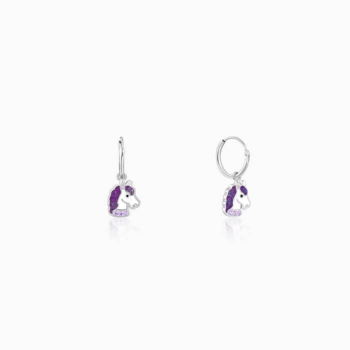 Giva 925 Sterling Silver Wishful Unicorn Kids Hoop Earrings|Studs To Gifts For Kids | With : ER02270