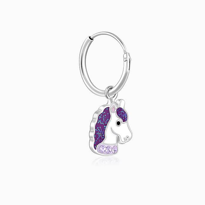 Giva 925 Sterling Silver Wishful Unicorn Kids Hoop Earrings|Studs To Gifts For Kids | With : ER02270