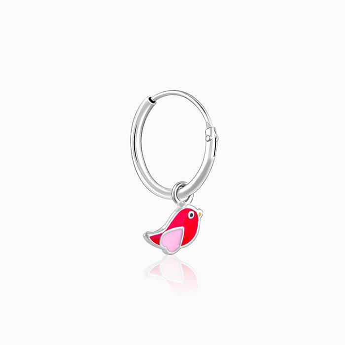 Giva 925 Sterling Silver Rosy Bird Kids Hoop Earrings|Studs To Gifts For Kids | With Certi : ER02271