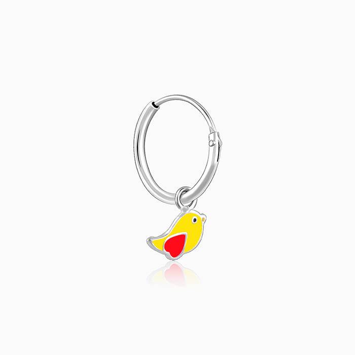 Giva 925 Sterling Silver Sunny Bird Kids Hoop Earrings|Studs To Gifts For Kids | With Cert : ER02281