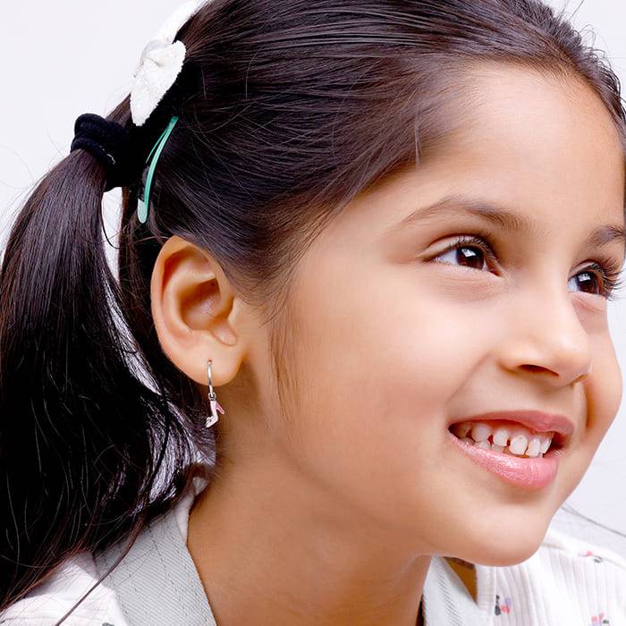 Giva 925 Sterling Silver Cinderella Shoes Kids Hoop Earrings|Studs To Gifts For Kids | Wit : ER02284