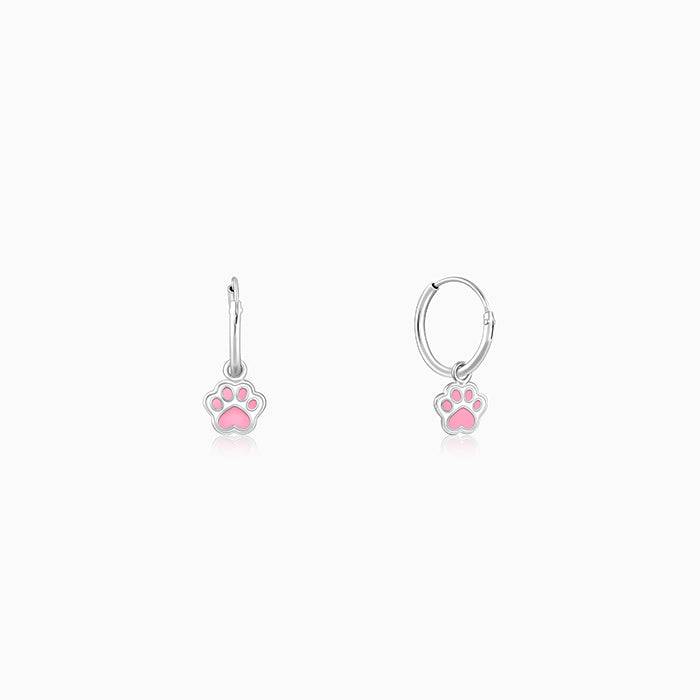 Giva 925 Sterling Silver Paw Print Kids Hoop Earrings|Studs To Gifts For Kids | With Certi : ER02289