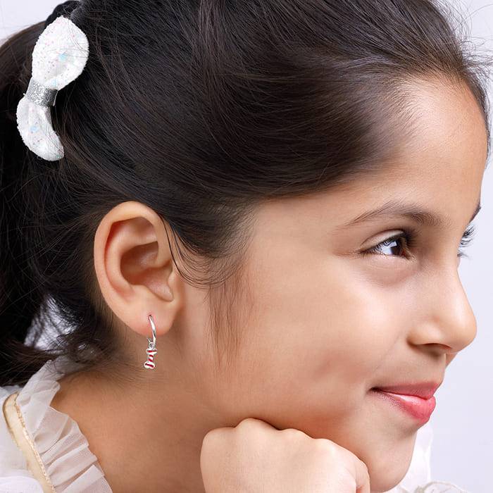 Giva 925 Sterling Silver Dog Bone Kids Hoop Earrings|Studs To Gifts For Kids | With Certif : ER02290