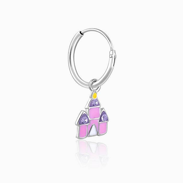 Giva 925 Silver Castle House Kids Hoop Earrings : ER02292