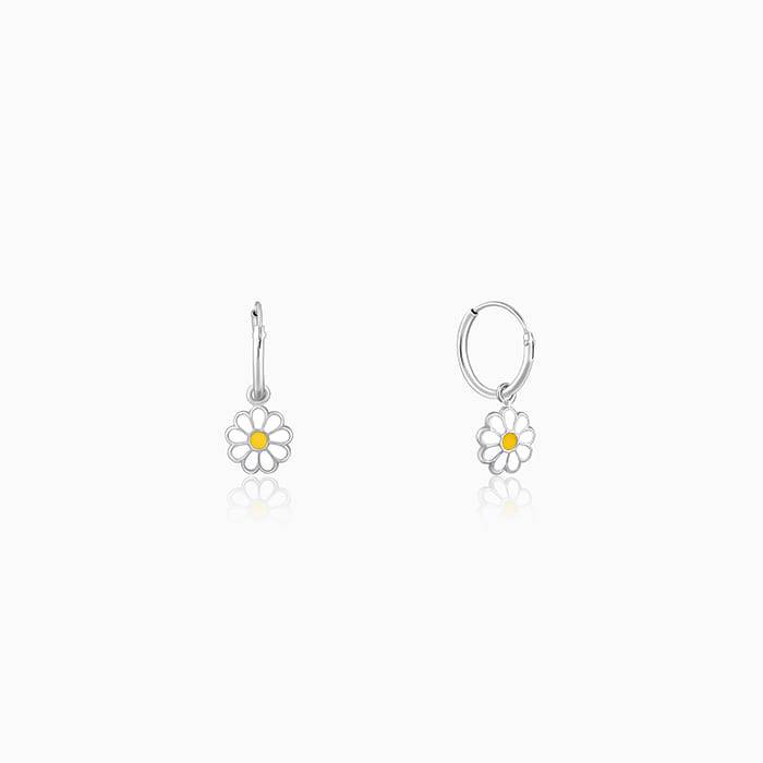 Giva 925 Sterling Silver Daisy Kids Hoop Earrings|Studs To Gifts For Kids | With Certifica : ER02293