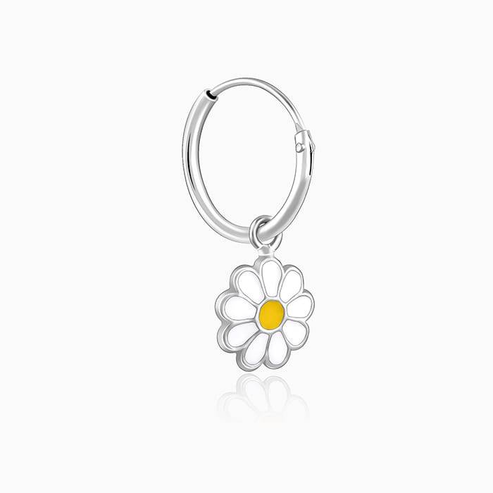 Giva 925 Sterling Silver Daisy Kids Hoop Earrings|Studs To Gifts For Kids | With Certifica : ER02293