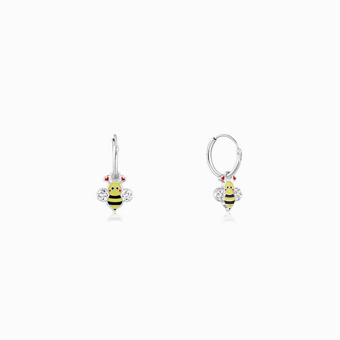 Giva 925 Sterling Silver Cheery Bee Kids Hoop Earrings|Studs To Gifts For Kids | With Cert : ER02294