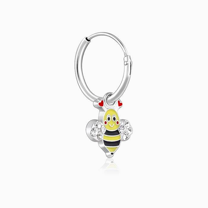 Giva 925 Sterling Silver Cheery Bee Kids Hoop Earrings|Studs To Gifts For Kids | With Cert : ER02294