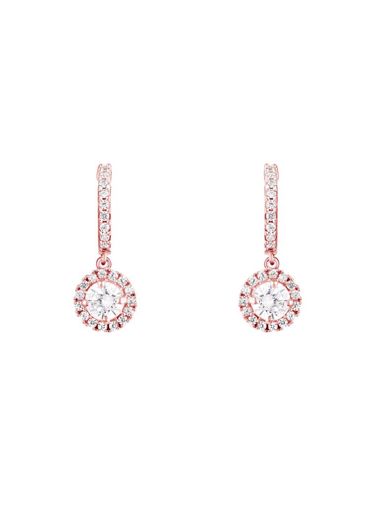 Giva 925 Sterling Silver Rose Gold Drizzle Drop Earrings