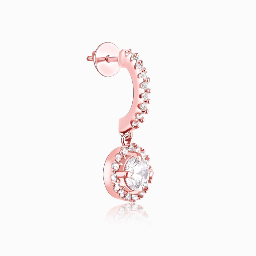 Rose Gold Drizzle Drop Set : ER02299PD02257
