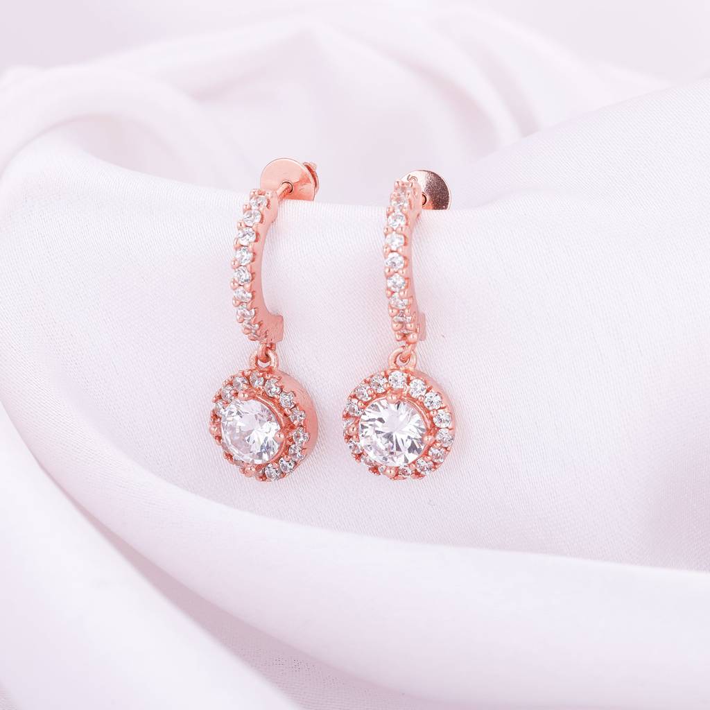 Rose Gold Drizzle Drop Set : ER02299PD02257