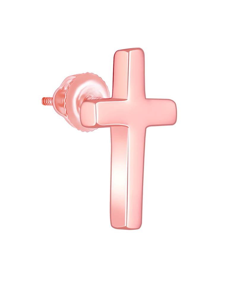 Giva 925 Silver Rose Gold Cross Of Grace Stud Earrings : ER02313
