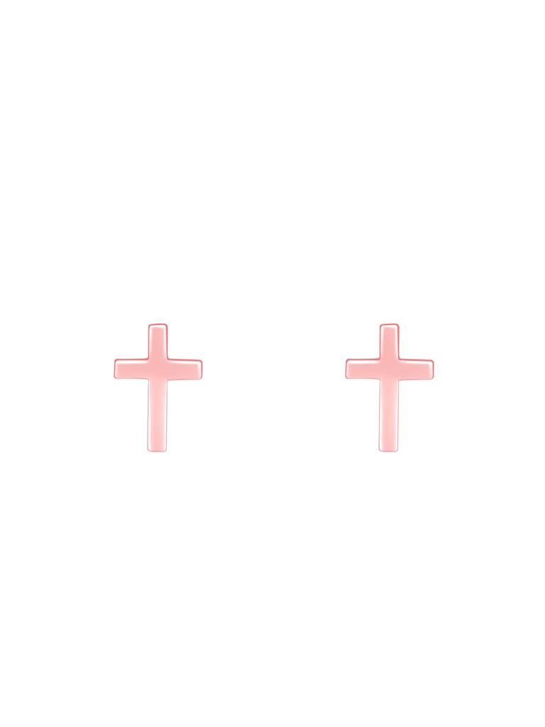 Giva 925 Silver Rose Gold Cross Of Grace Stud Earrings : ER02313