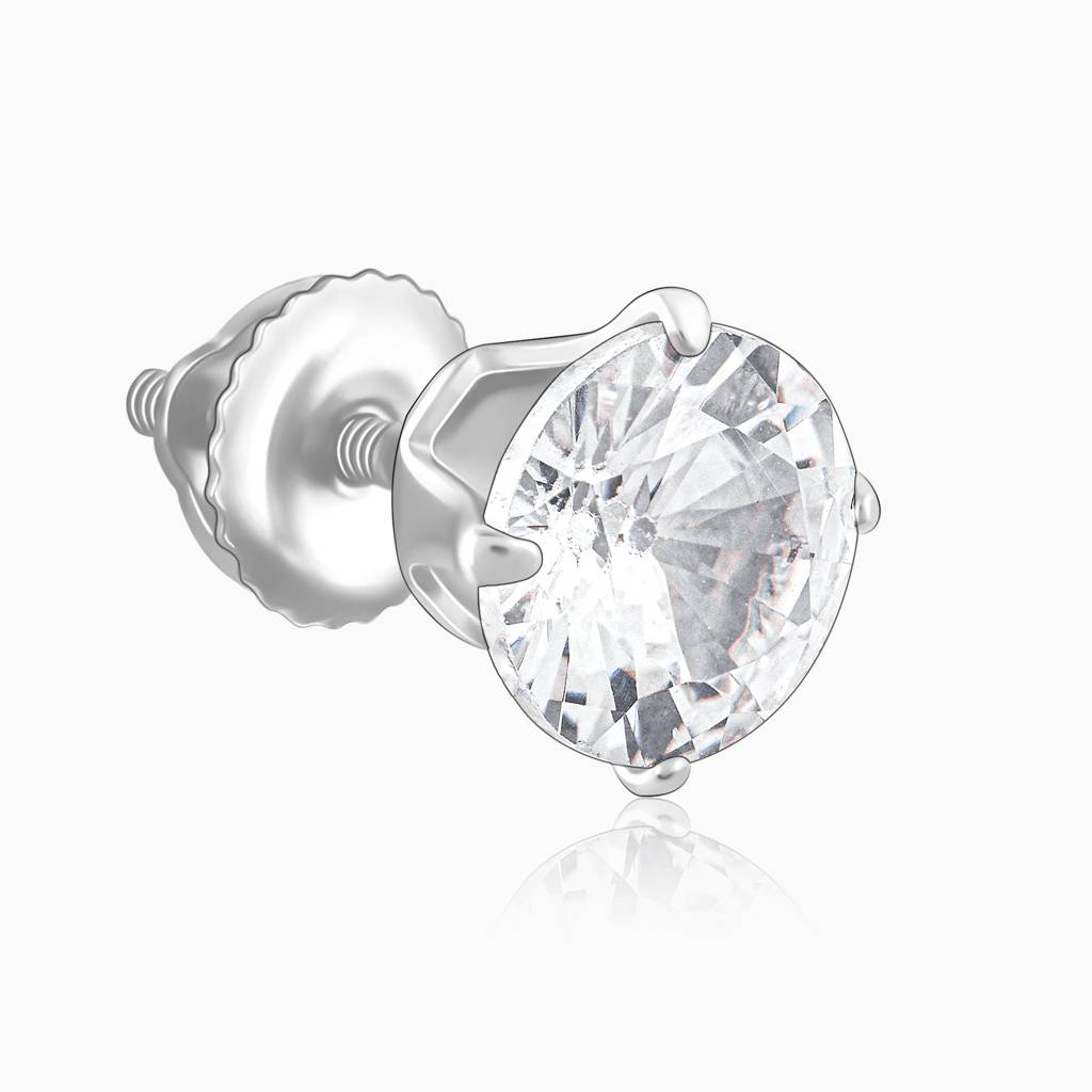 Zircon Stoned Silver Studs : ER02316