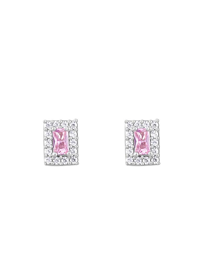 Giva 925 Sterling Silver Regal Pink Stud Earrings