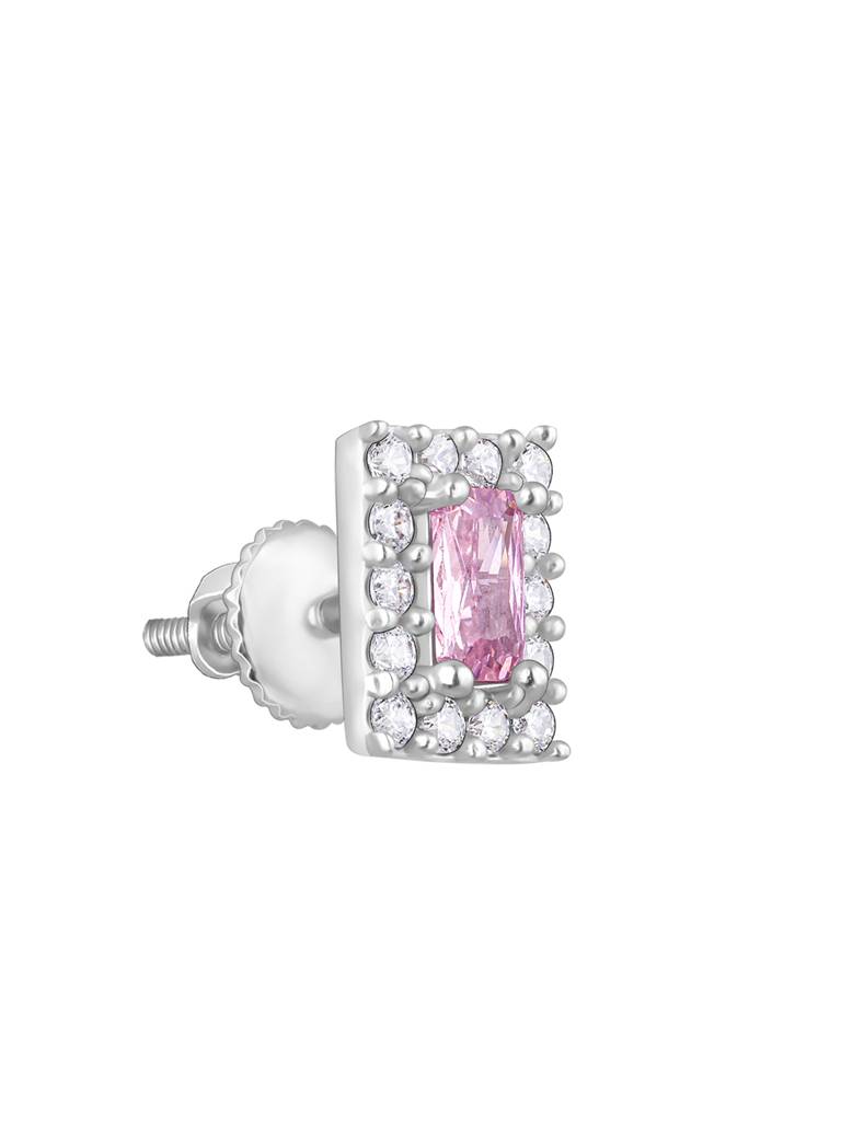 Giva 925 Sterling Silver Regal Pink Stud Earrings