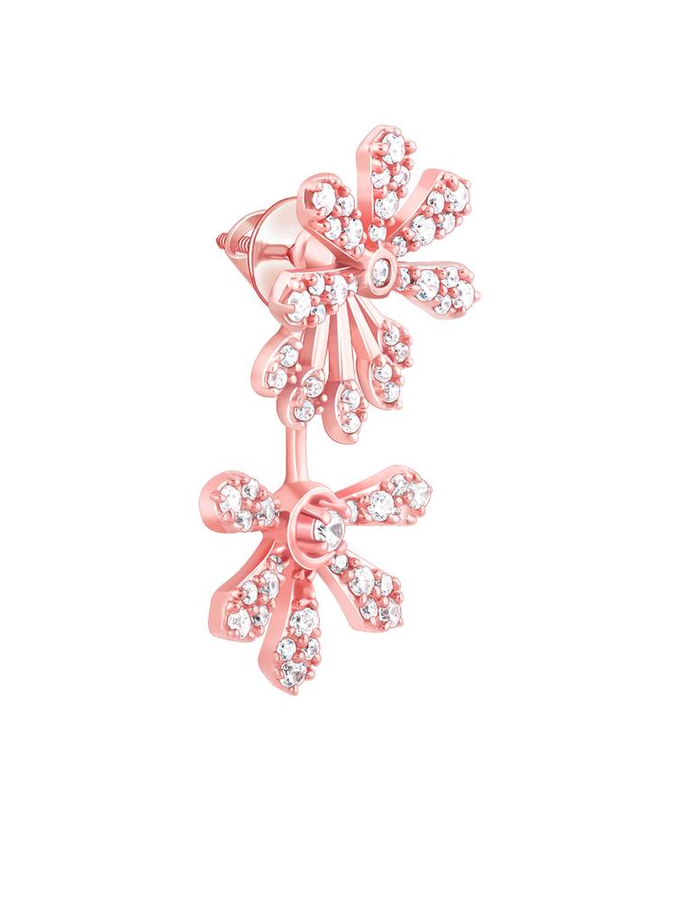 Giva 925 Sterling Silver Bhumi Rose Gold Melodic Musli Convertible Earring