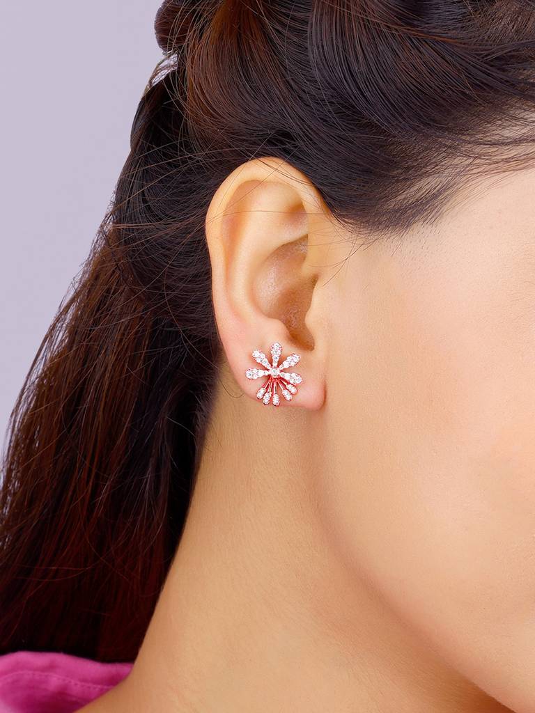 Giva 925 Sterling Silver Bhumi Rose Gold Melodic Musli Convertible Earring