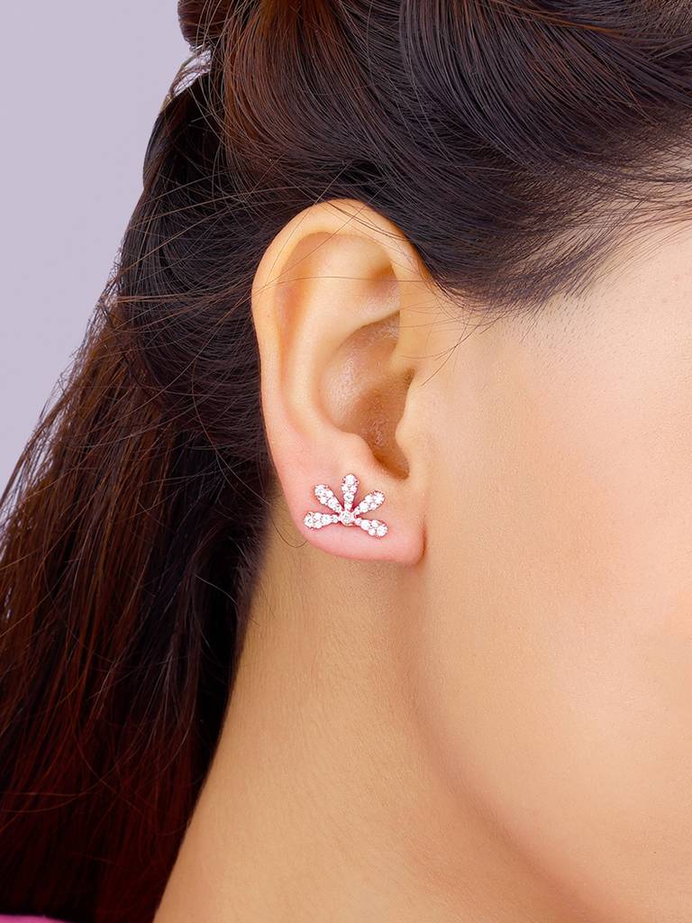 Giva 925 Sterling Silver Bhumi Rose Gold Melodic Musli Convertible Earring