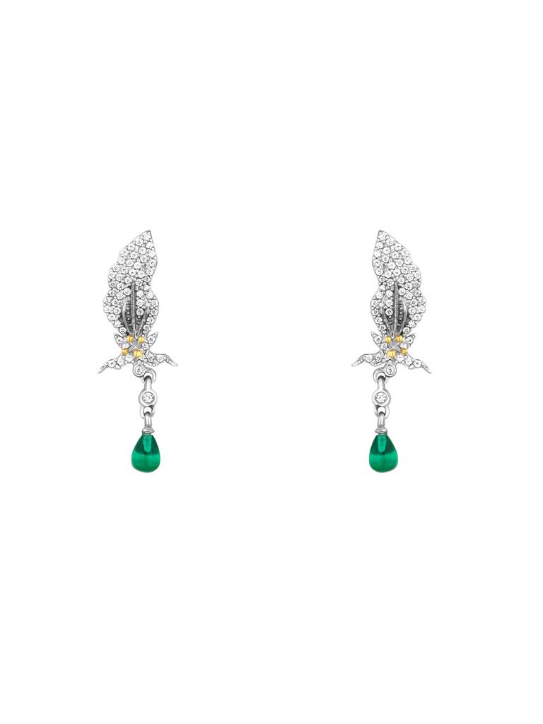 Giva 925 Sterling Silver Bhumi Silver Opulent Trillium Earrings