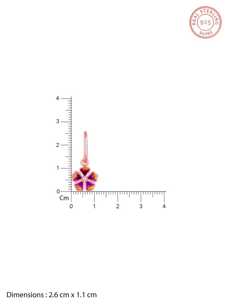 Giva 925 Sterling Silver Bhumi Rose Gold Bell Mellow Hoop Earrings