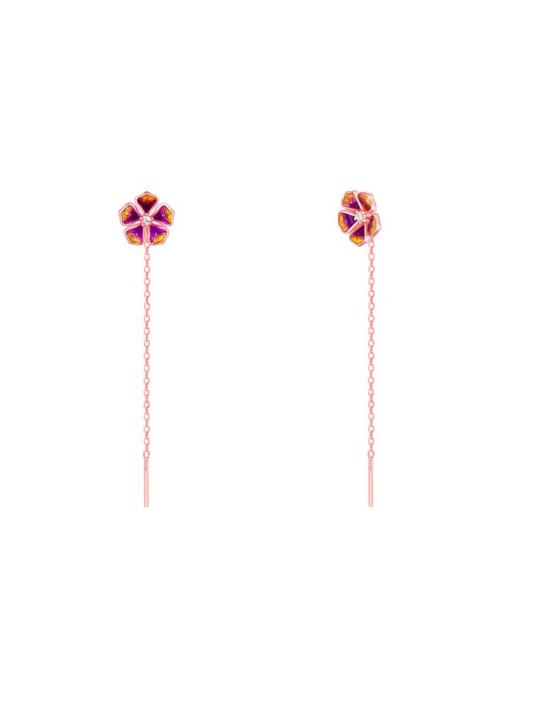 Giva 925 Sterling Silver Bhumi Rose Gold Bell Mellow Earrings