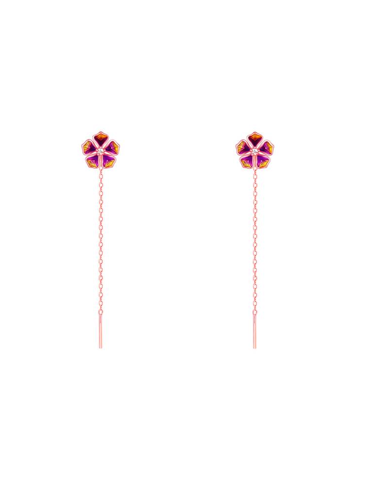 Giva 925 Sterling Silver Bhumi Rose Gold Bell Mellow Earrings