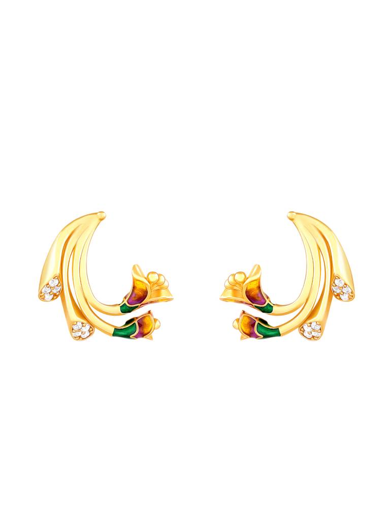 Giva 925 Sterling Silver Bhumi Golden Bell Mellow Bud Studs
