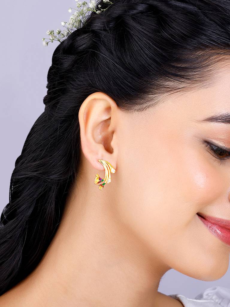 Giva 925 Sterling Silver Bhumi Golden Bell Mellow Bud Studs