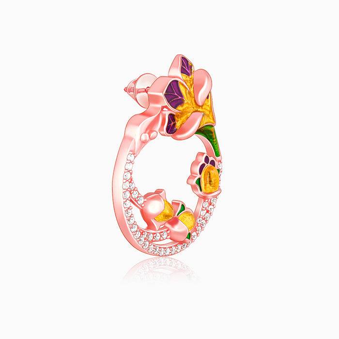 Giva 925 Silver Bhumi Rose Gold Graces Bell Mellow Earrings : ER02404